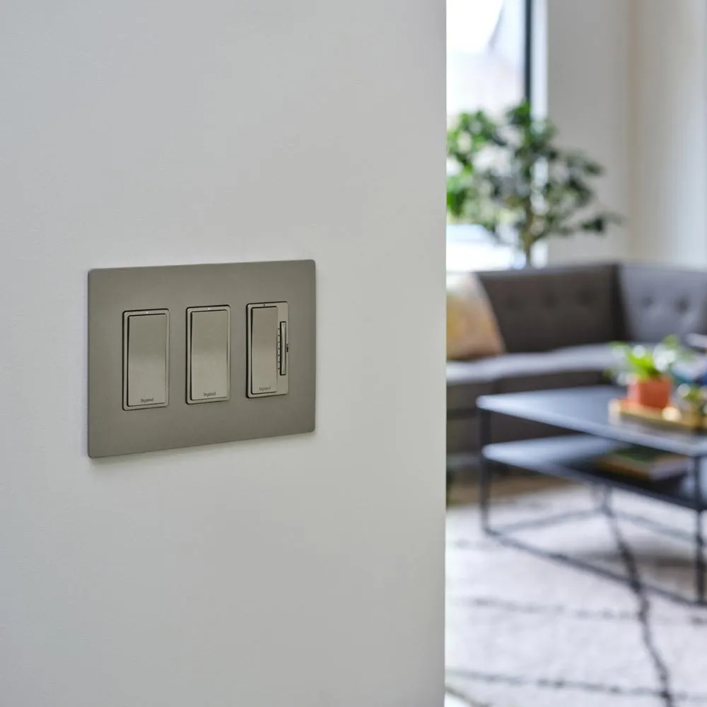 radiant 3-Way/Multi-Location Rocker Smart Light Switch with Netatmo, Nickel