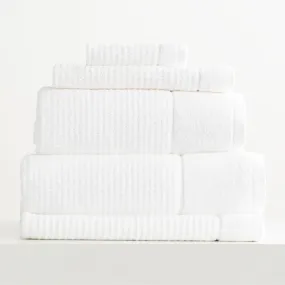 Renee Taylor Cambridge Textured 5 Piece Snow Towel Pack