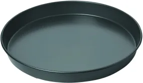 sakoraware Non-Stick Hard Anodised Carbon Steel Teflon Coated 2 mm Cake Tin Mould Set Bakeware Oven Tray Pizza Pan with 1.5 Inch Height, 9 Inch/22 cm Diameter, 1 pc, Black