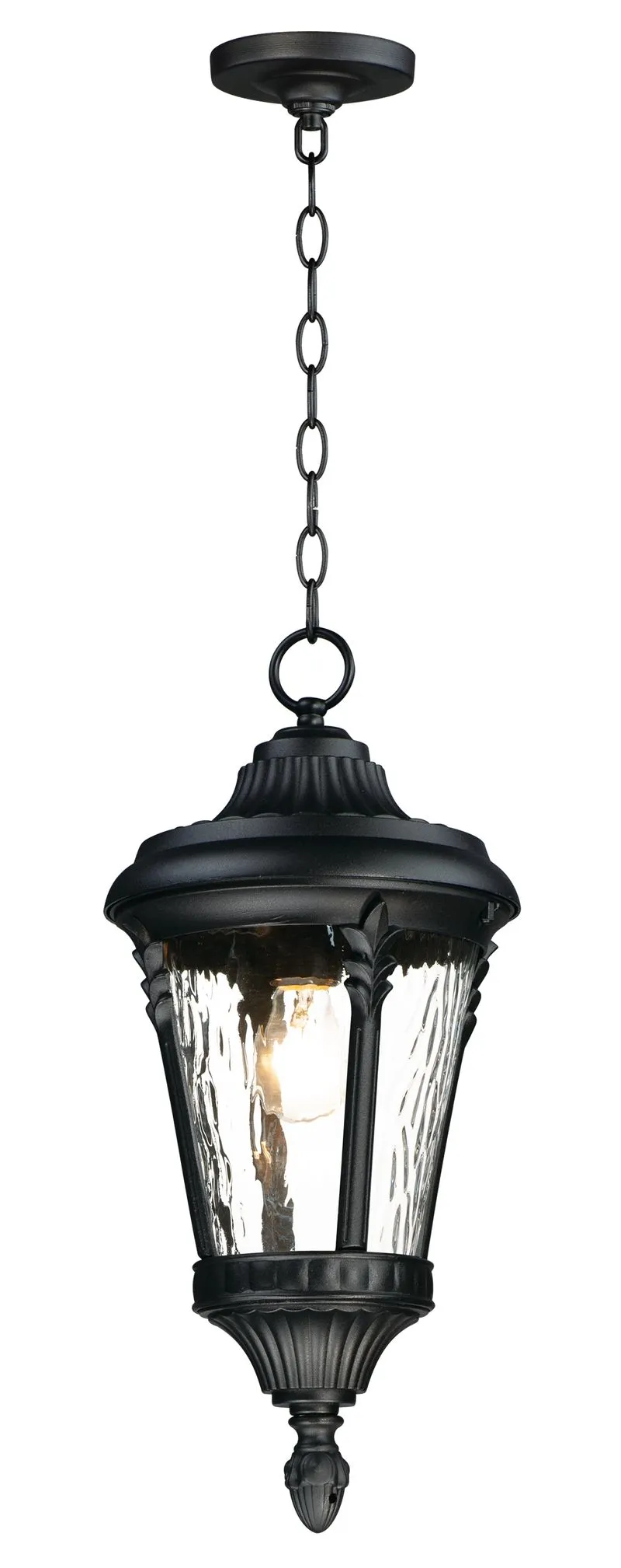 Sentry 19.75" Single Light Outdoor Pendant Light in Black