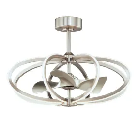 Solstice FandeLight with Blades in Satin Nickel