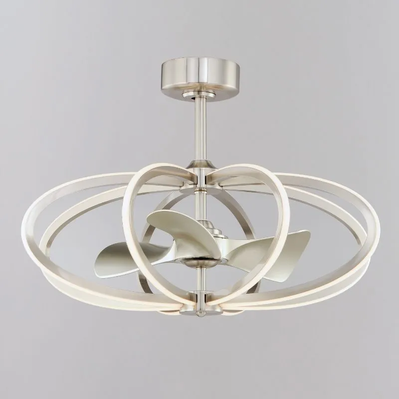 Solstice FandeLight with Blades in Satin Nickel