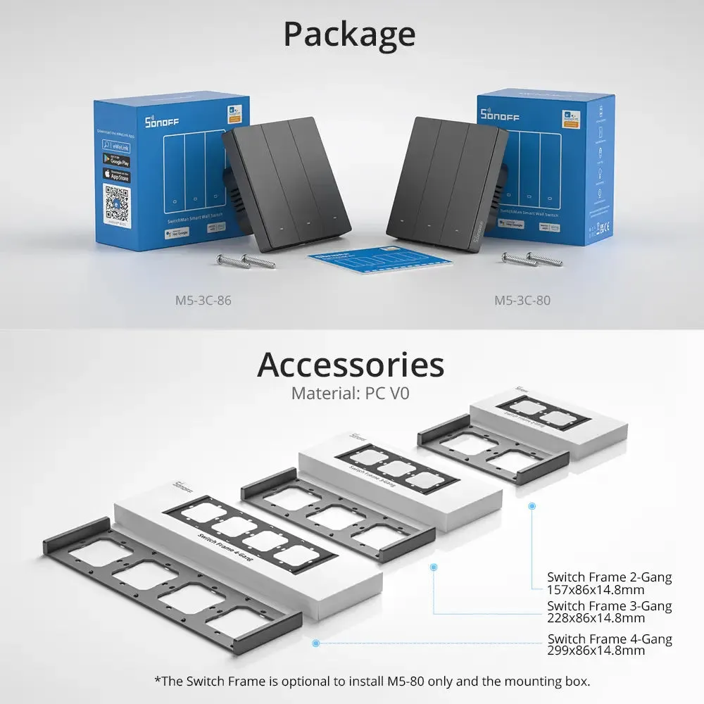 SONOFF SwitchMan Smart Wall Switch-M5 (3 Gang - Type 80)