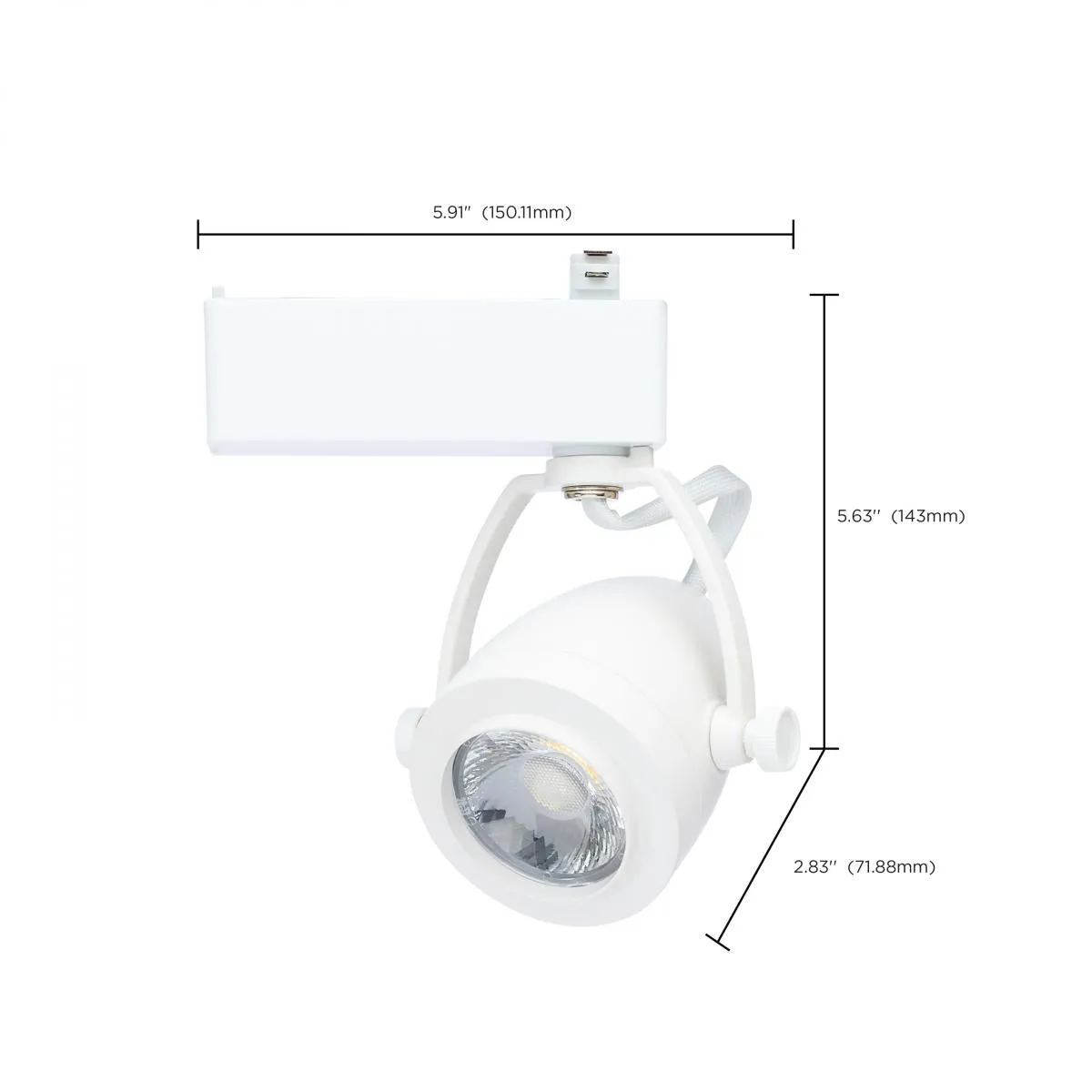 Starfish Smart LED Track Head Pinch Back 12W 1100 Lumens RGBTW, Halo, 36 Beam Angle, White Finish