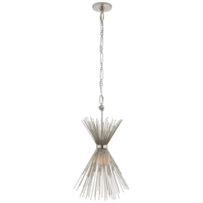 STRADS 1 LIGHT CHANDELIER, POLISHED NICKEL