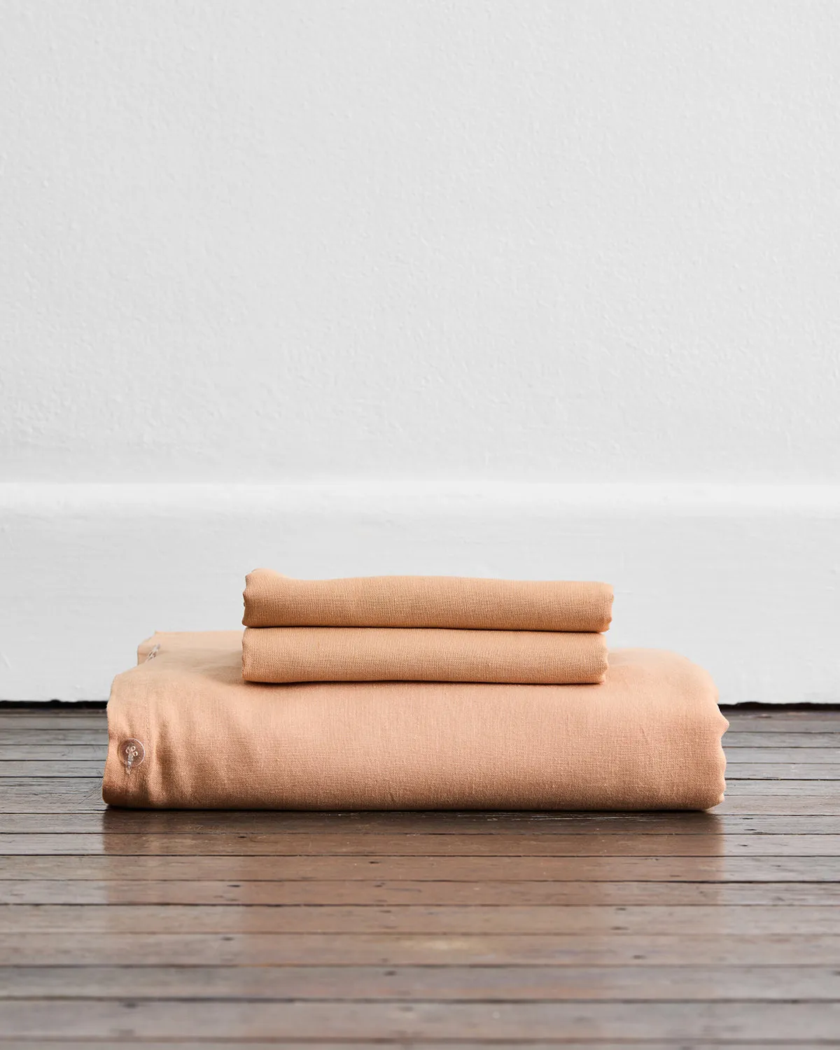 Terracotta 100% French Flax Linen Duvet Cover Set