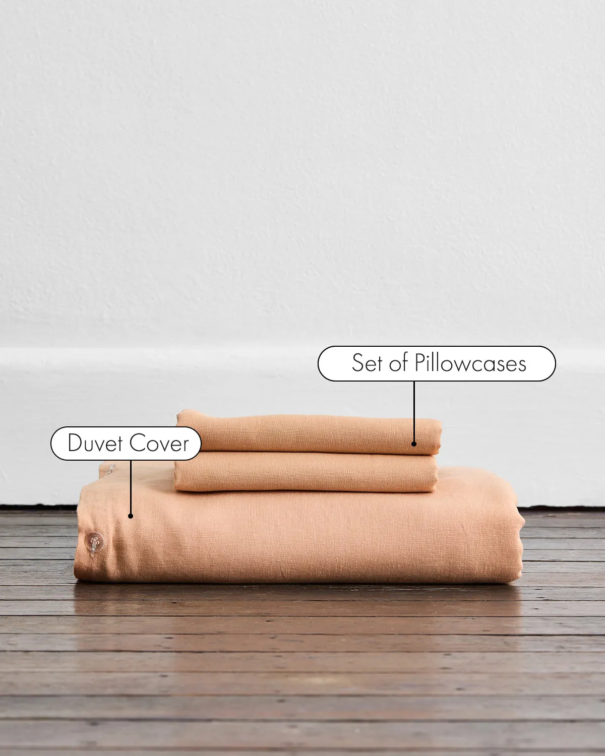 Terracotta 100% French Flax Linen Duvet Cover Set