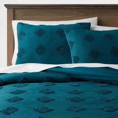 Threshold Tufted Duvet Cover Set Corner Anchoring Ties