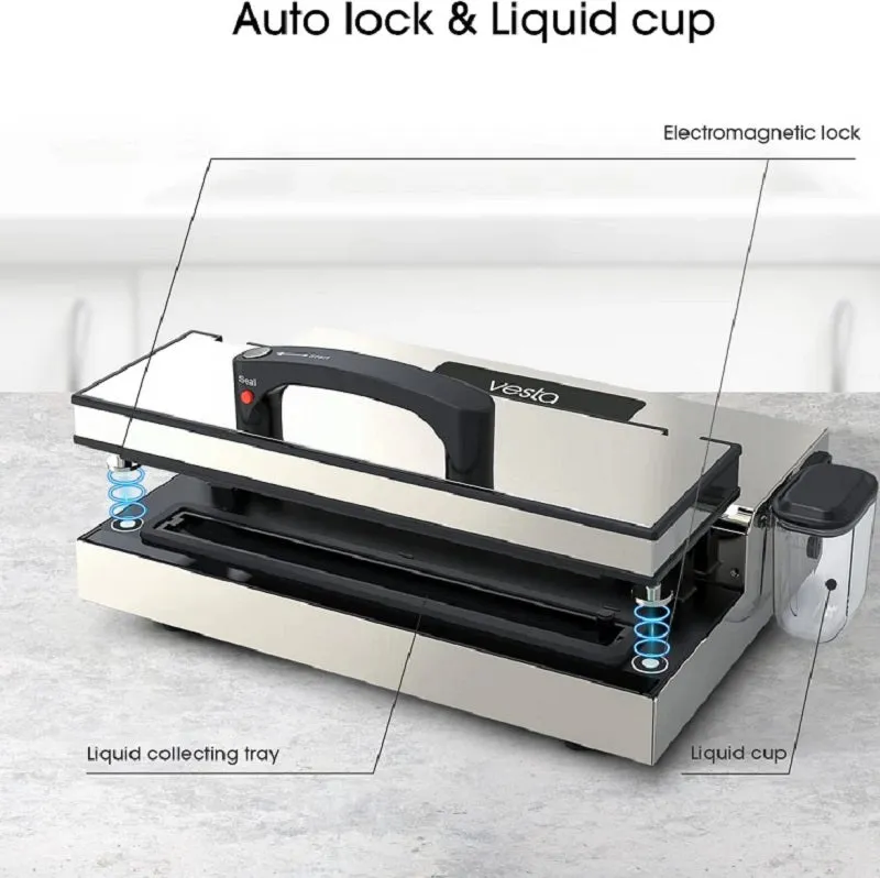 Vesta Vac 'n Seal Pro Vacuum Sealer with Combo Roll Box