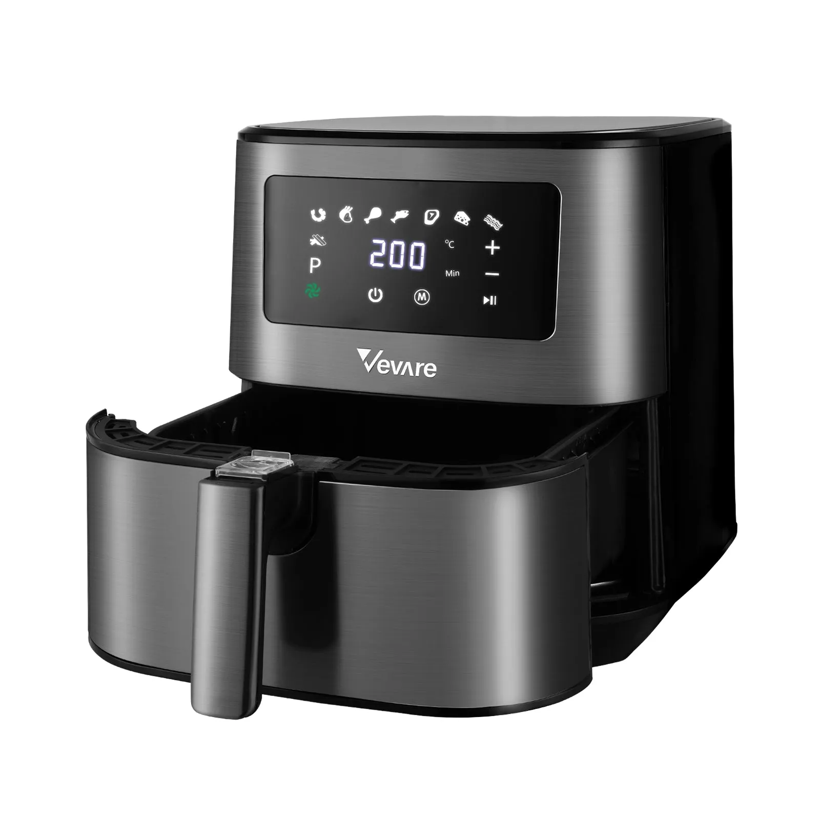 Vevare Air Fryer Electric Oven Oil Free Airfryer LCD Fryers Healthy Cooker 5.5L