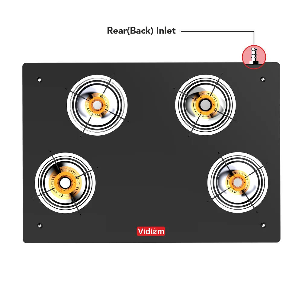 VIDIEM AIR SILVER 4 BURNER GAS STOVE