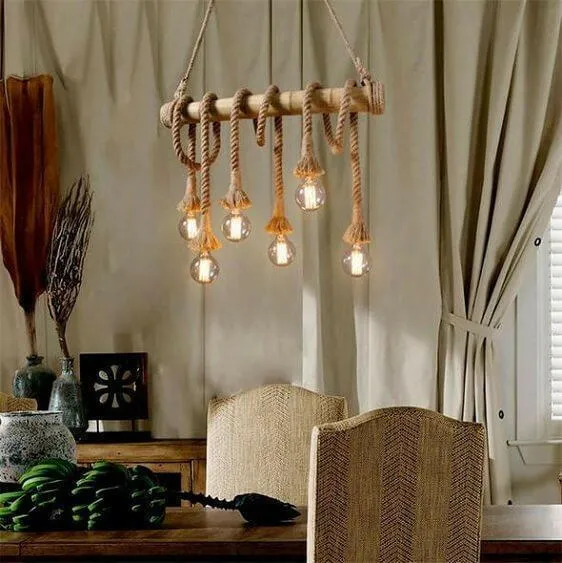 Vintage Rope Pendant Lights