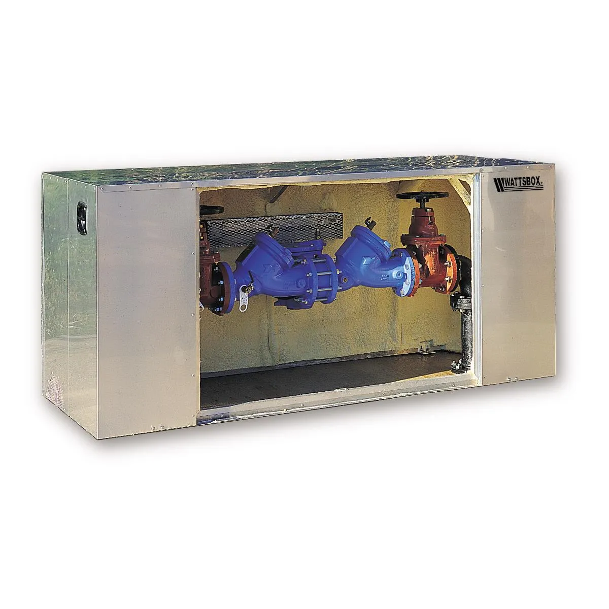 Watts WB-PVB-T2-LH 26 In X 12 In X 28 In Fiberglass Protective Insulated Pressure Vacuum Breaker Enclosure, No Heat